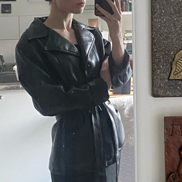 Vintage vegan leather jacket - Picture 4 of 5
